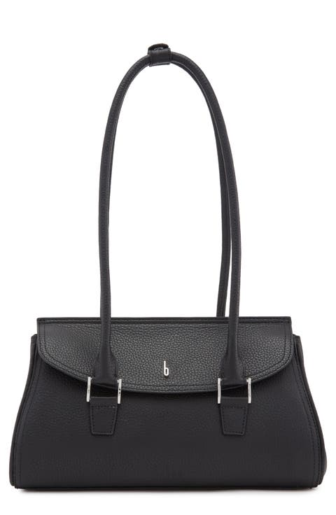 Coco Baguette Pebble Leather Shoulder Bag