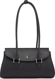behno Coco Baguette Pebble Leather Shoulder Bag
