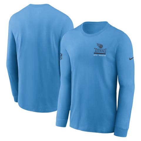 Men's Nike Light Blue Tennessee Titans Sideline Performance Long Sleeve T-Shirt