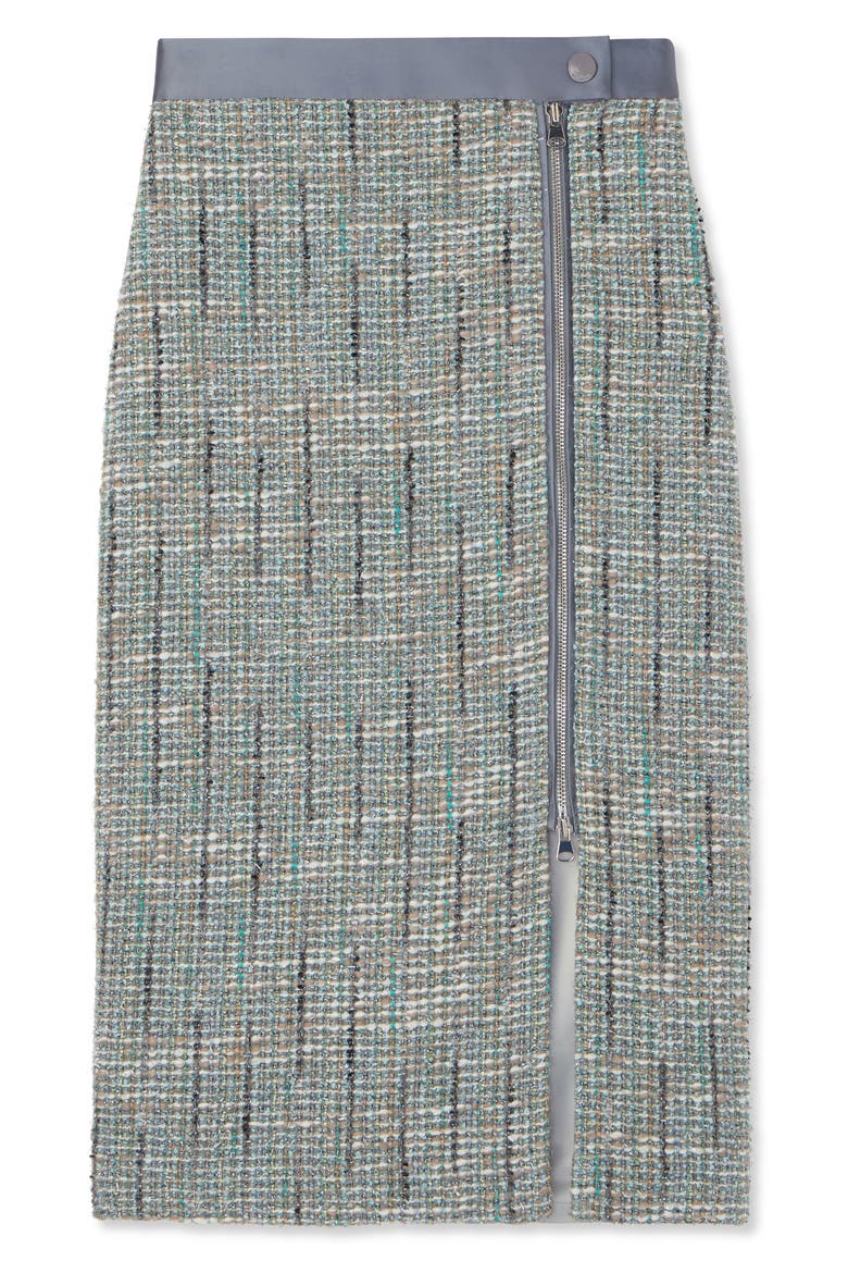 Metallic Tweed Skirt, Alternate, color, SLATE MULTI