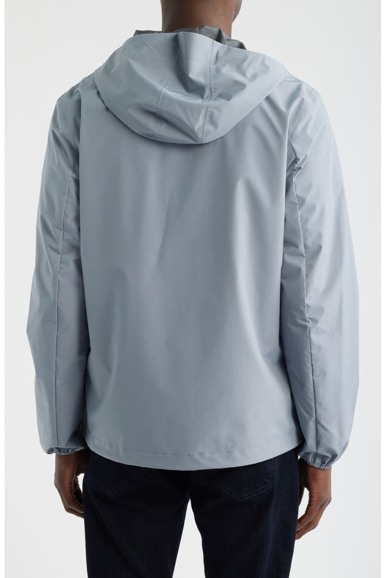 Drop Hooded Rain Jacket, Alternate, color, RAIN GREY