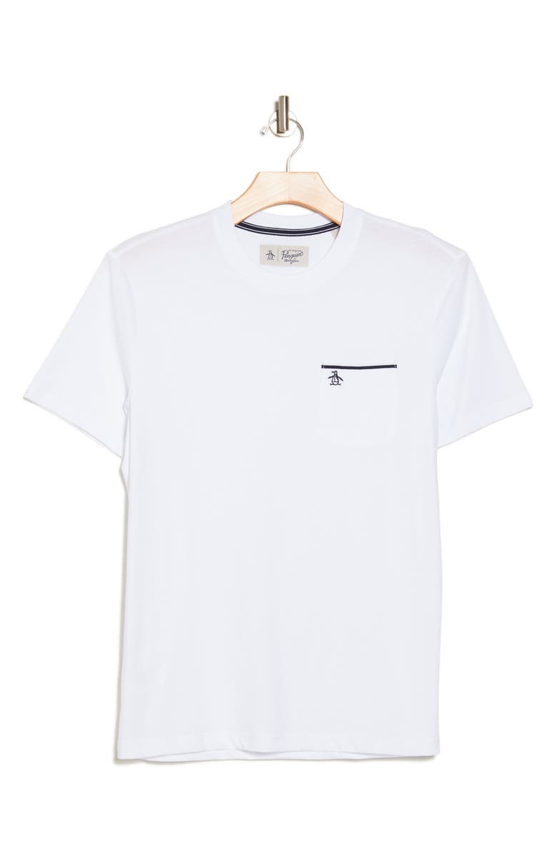 Original Penguin Earl Tipped Pocket T-Shirt, Alternate, color, Bright White
