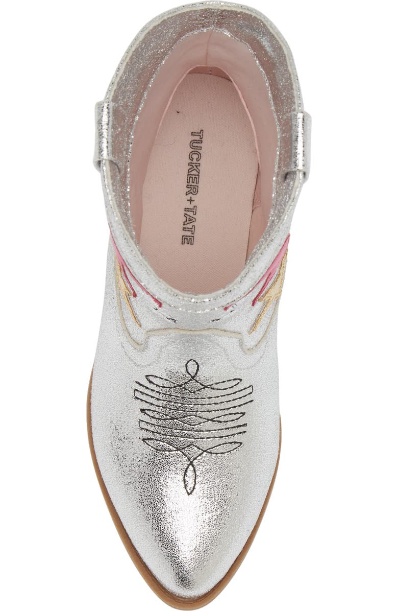 Tucker + Tate Spring Metallic Western Boot, Alternate, color, Silver Multi