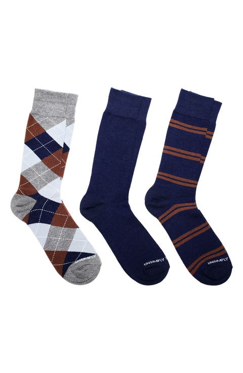 Assorted 3-Pack of Crew Socks