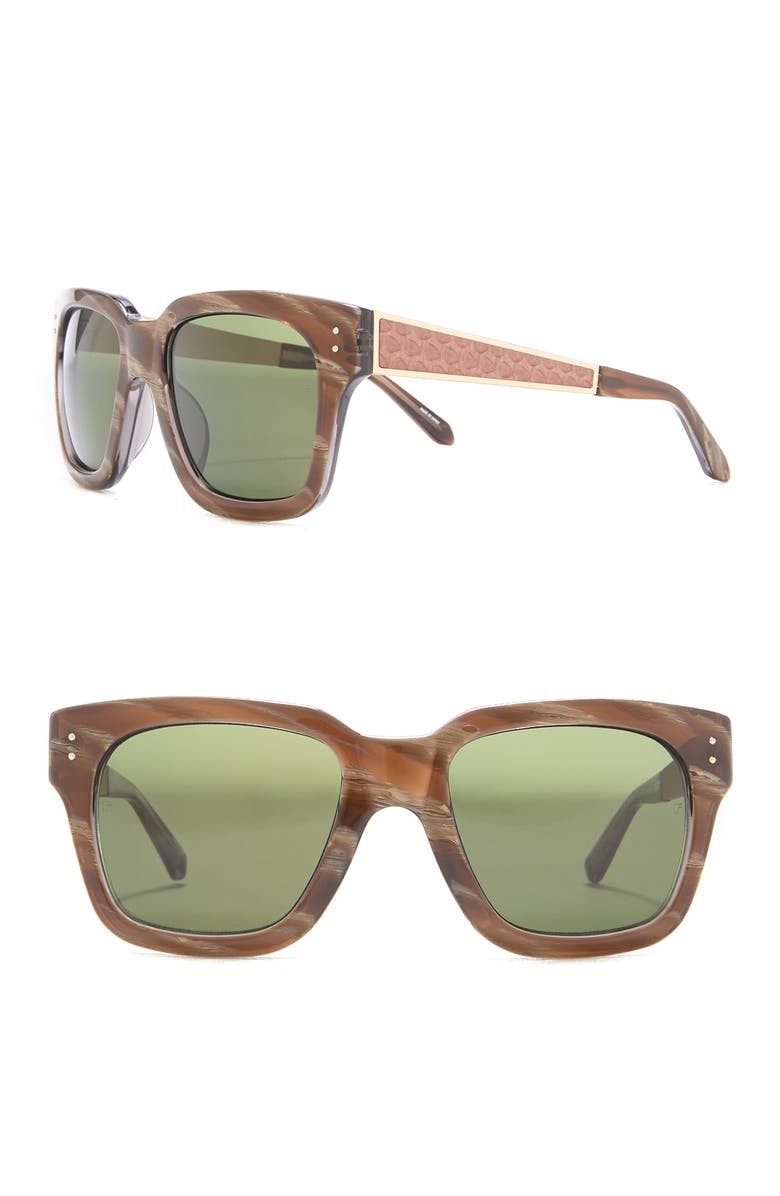 Linda Farrow 52mm Square Sunglasses, Main, color, 