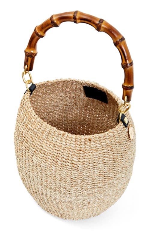 Clare V . Pot De Miel Woven Straw Top Handle Basket Bag In Cream