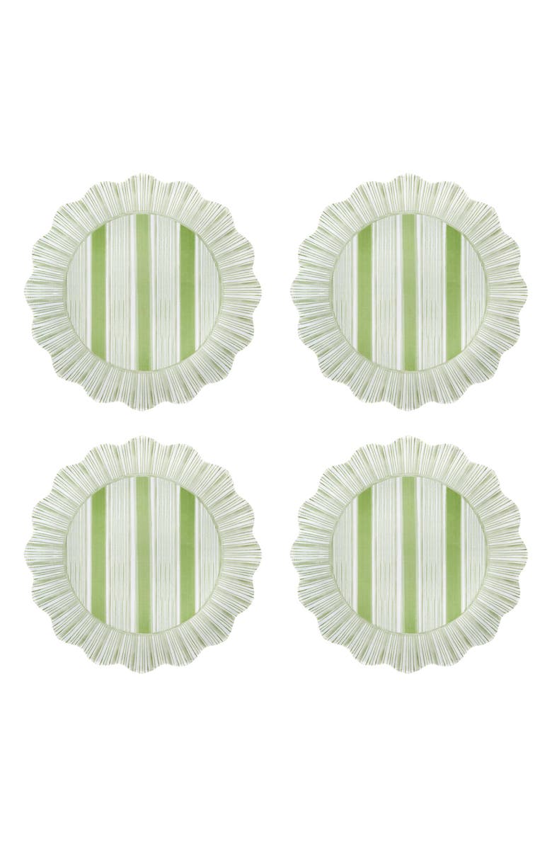 Juliska Cabana Set of 4 Melamine Salad Plates, Main, color, Seagrass