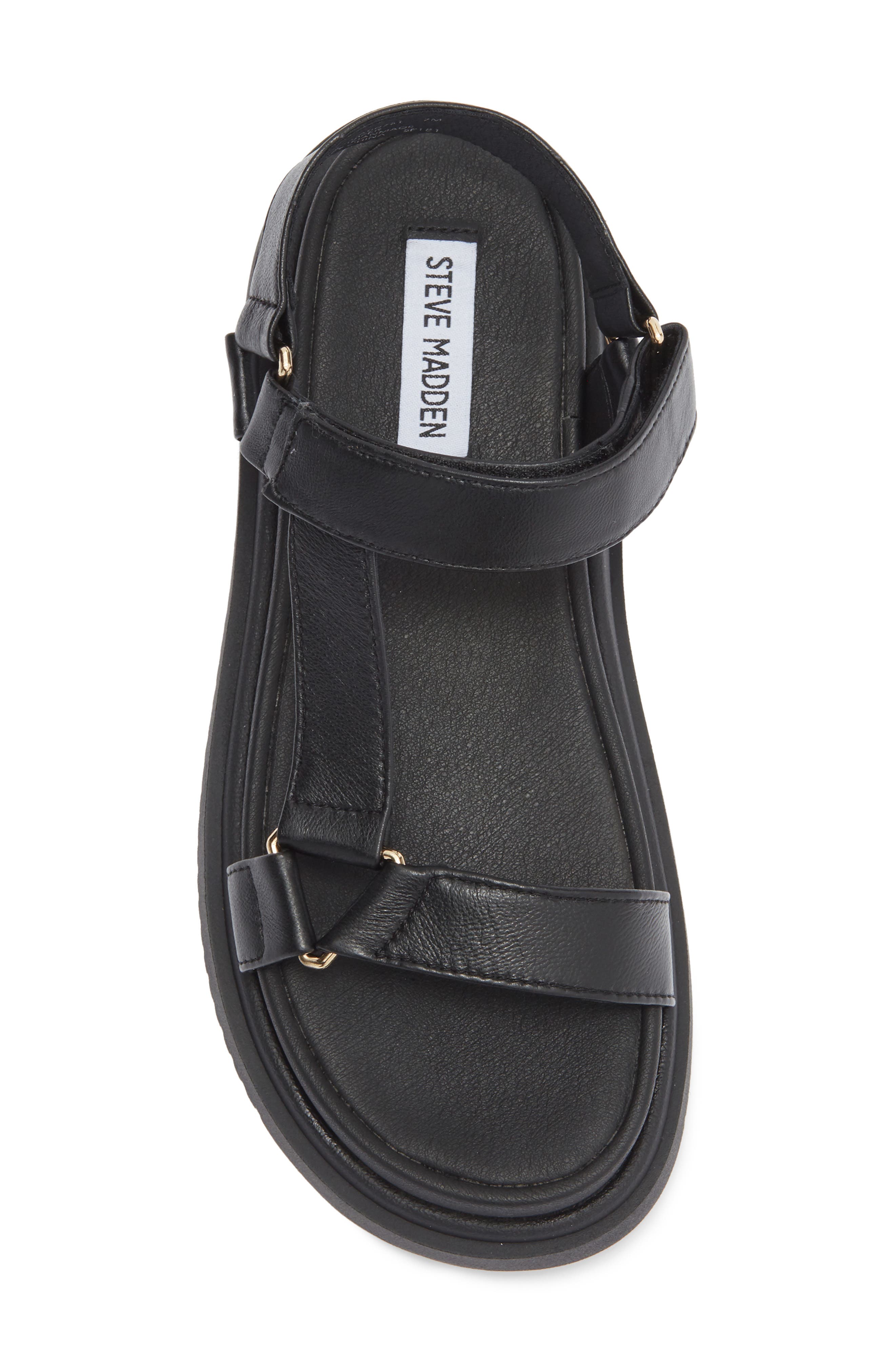 Steve Madden Matina Platform Sandal, Alternate, color, Black Leather