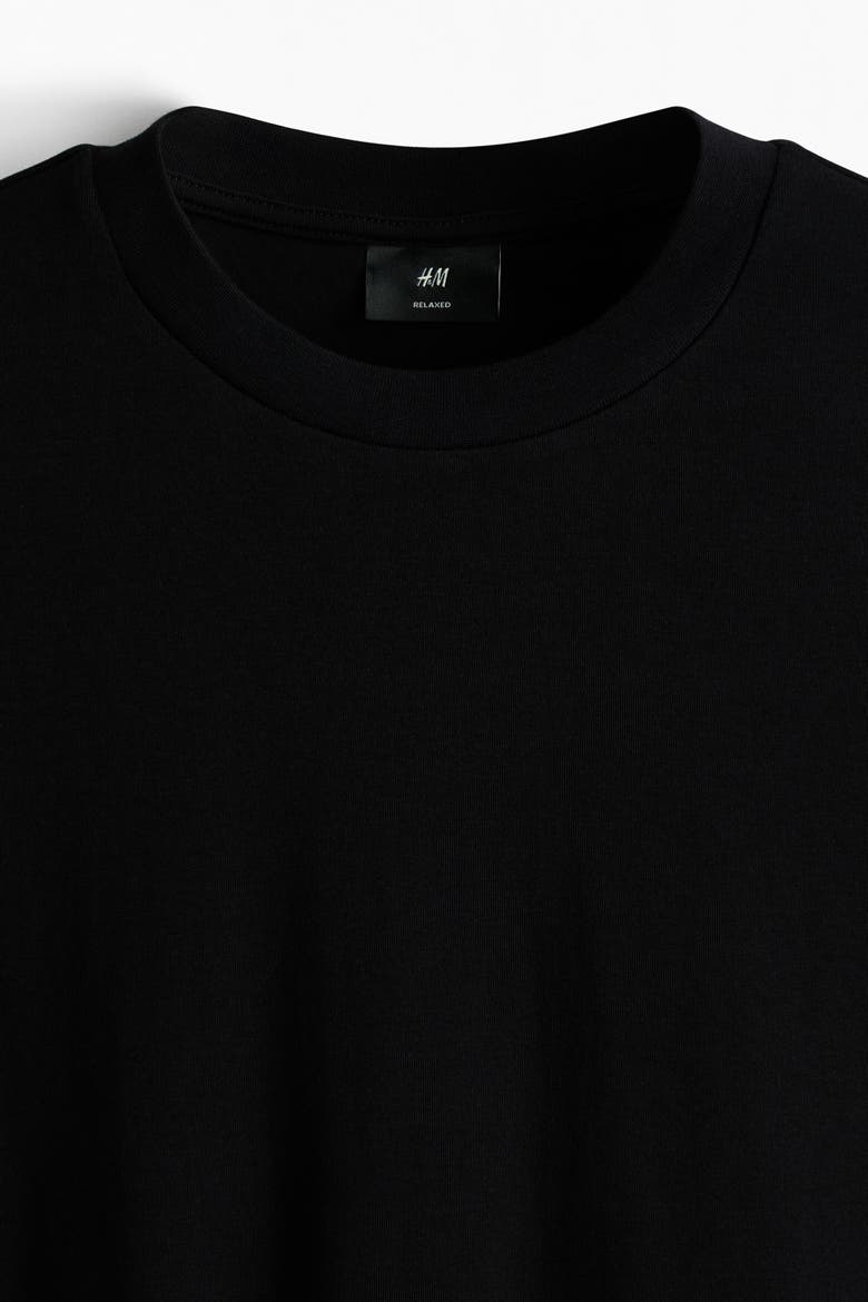 Loose Fit Interlock T-shirt, Alternate, color, Black