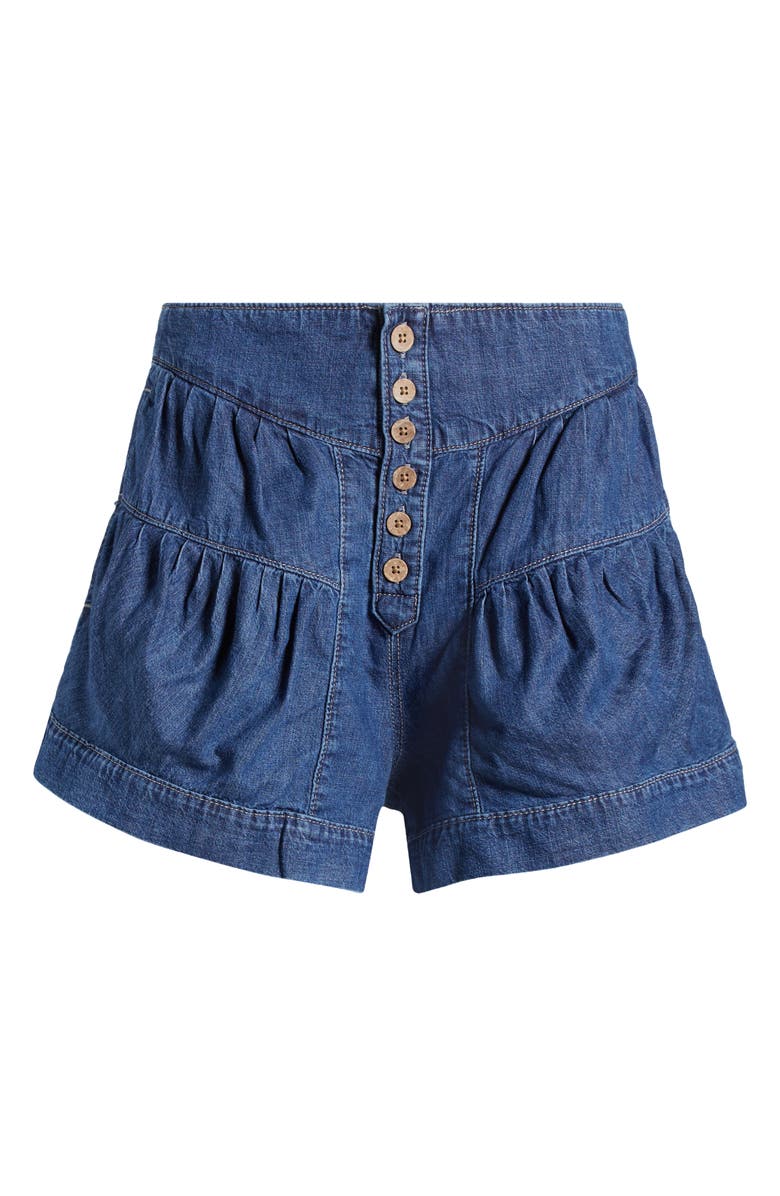 Free People Fleur Denim Shorts, Alternate, color, Blue