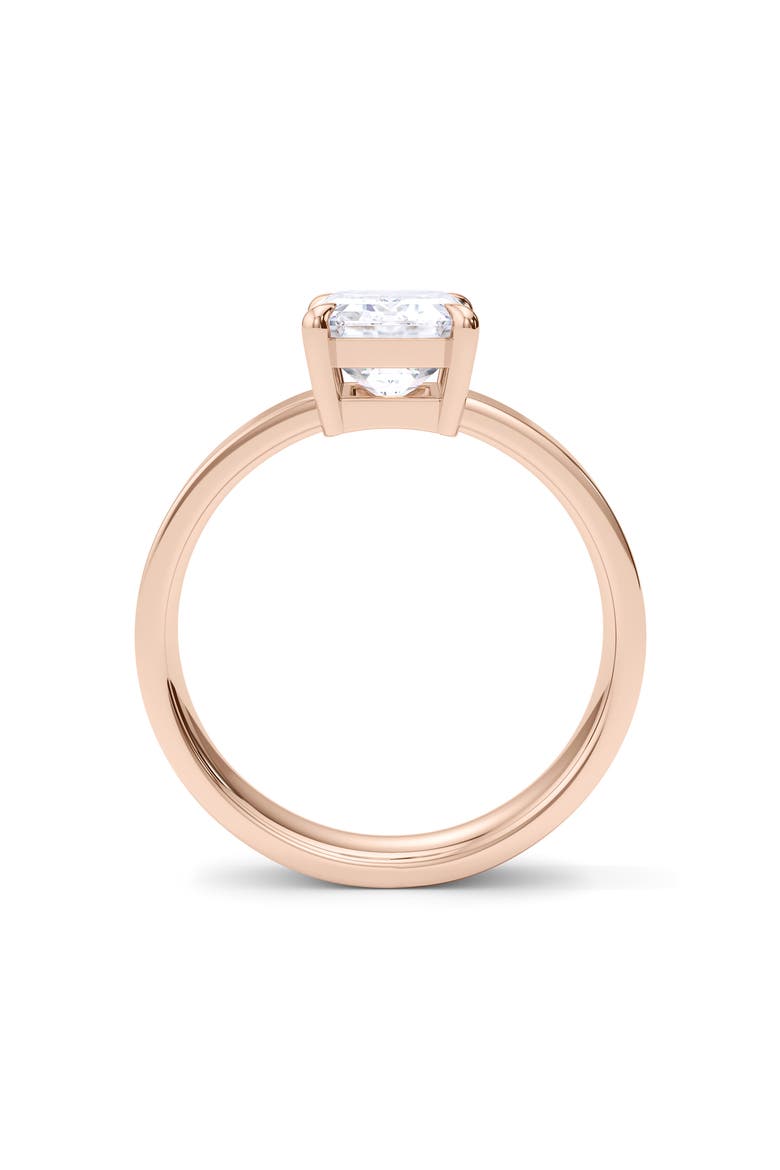 Emerald Cut Cigar Lab Created Diamond Ring, Alternate, color, 2.50CTW 18K ROSE GOLD