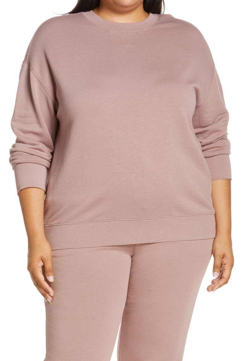 Essential Relaxed Sweatshirt, Main, color, PINK SHELL