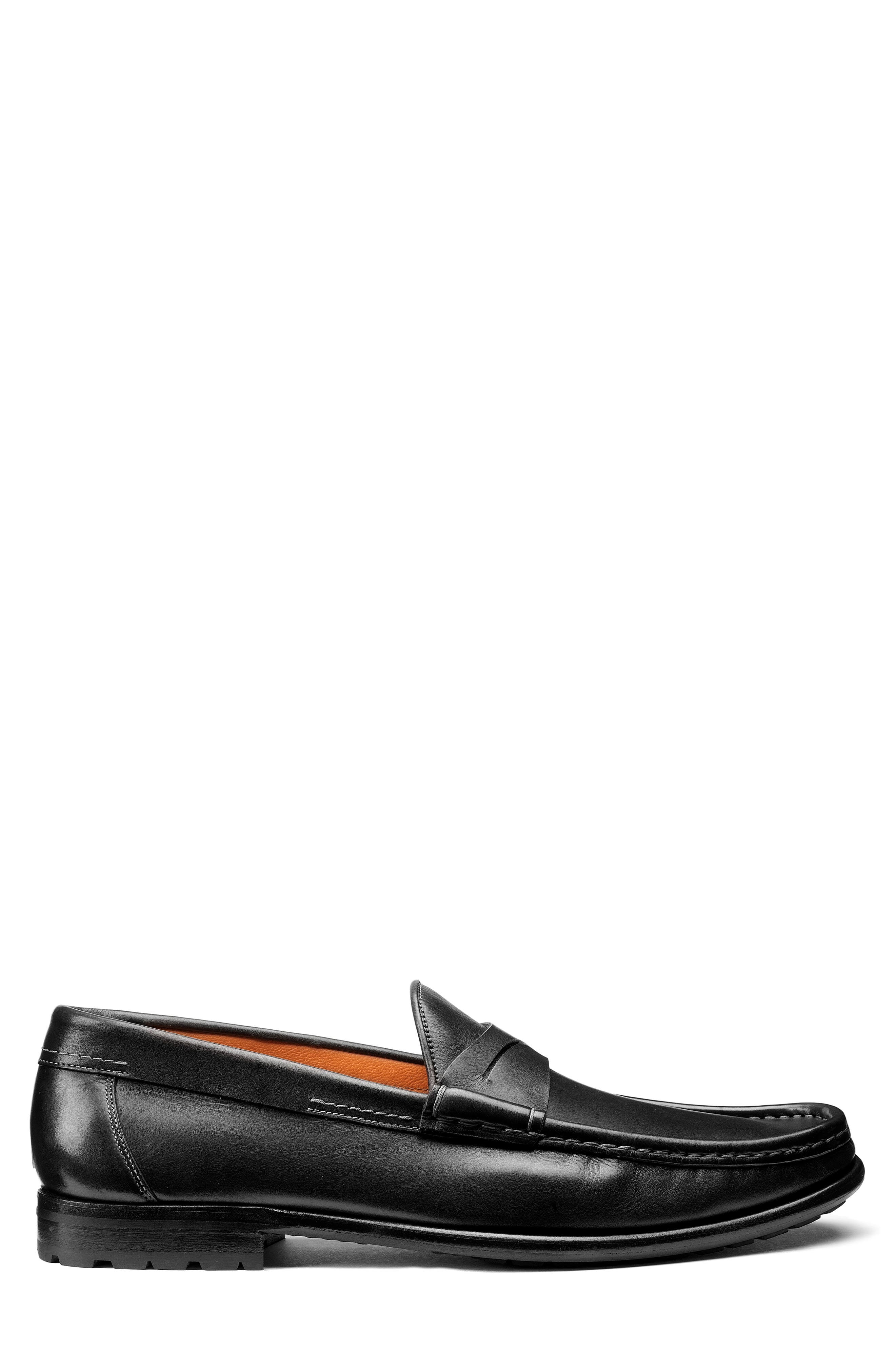 Santoni Ascott Penny Loafer, Alternate, color, Black