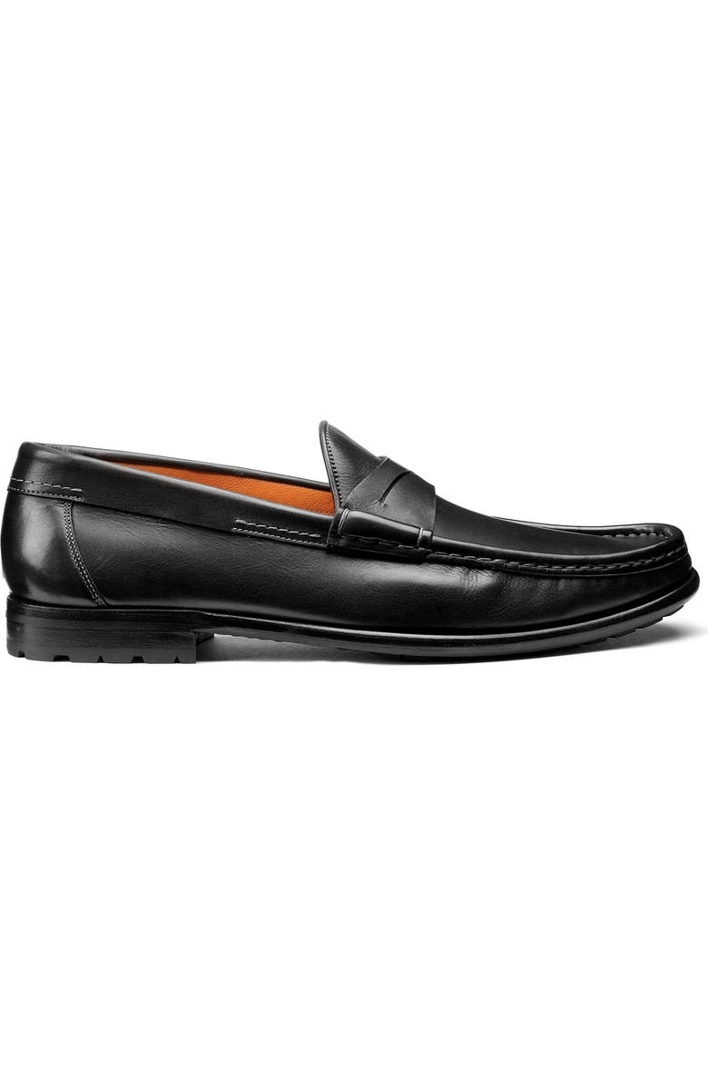 Santoni Ascott Penny Loafer, Alternate, color, Black