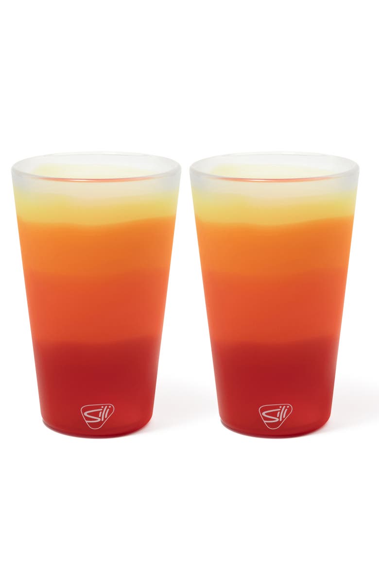 Silicone Pint Glasses 2 Pk, Main, color, Multicolored