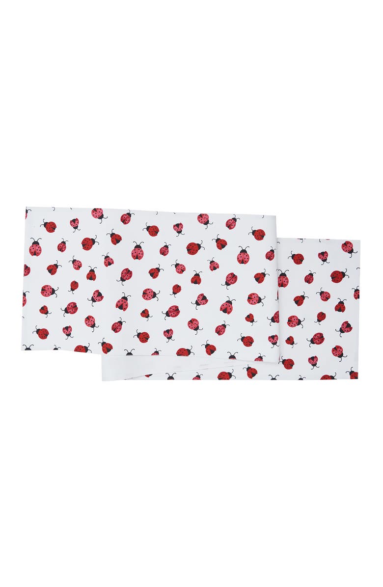 C&F Home Ladybug Pattern Spring Table Runner 14" x 72", Main, color, Red