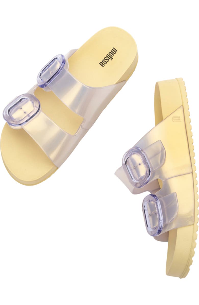 Melissa Cozy Buckle Slide Sandal, Alternate, color, Pearly Yellow