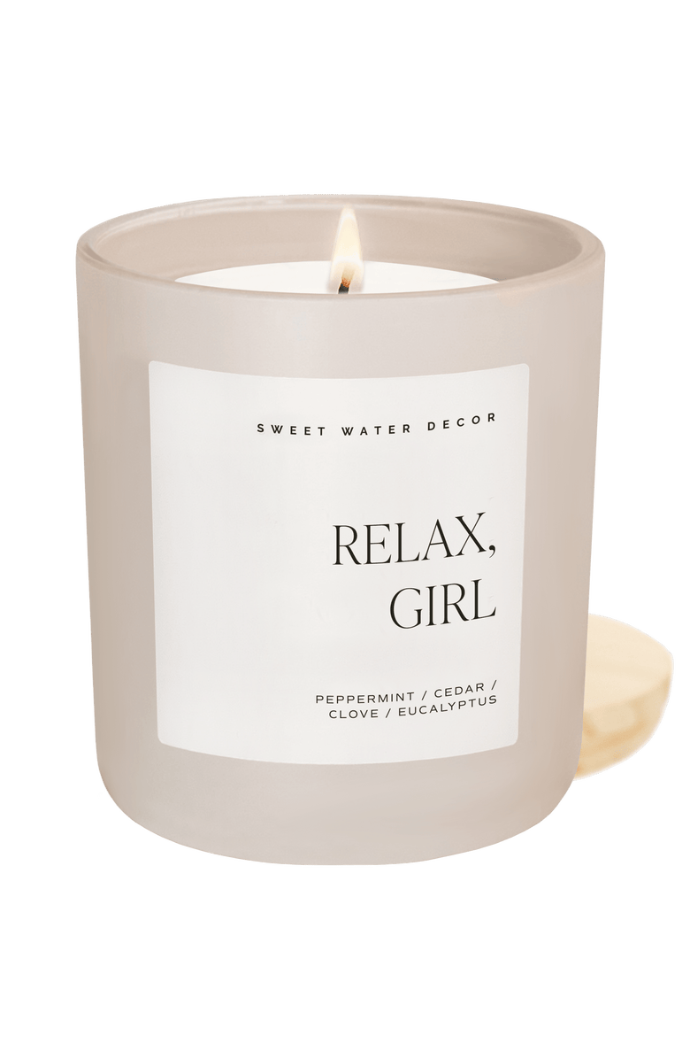 SWEET WATER DECOR Spring and Summer 15 oz Candles, Main, color, Relax Girl