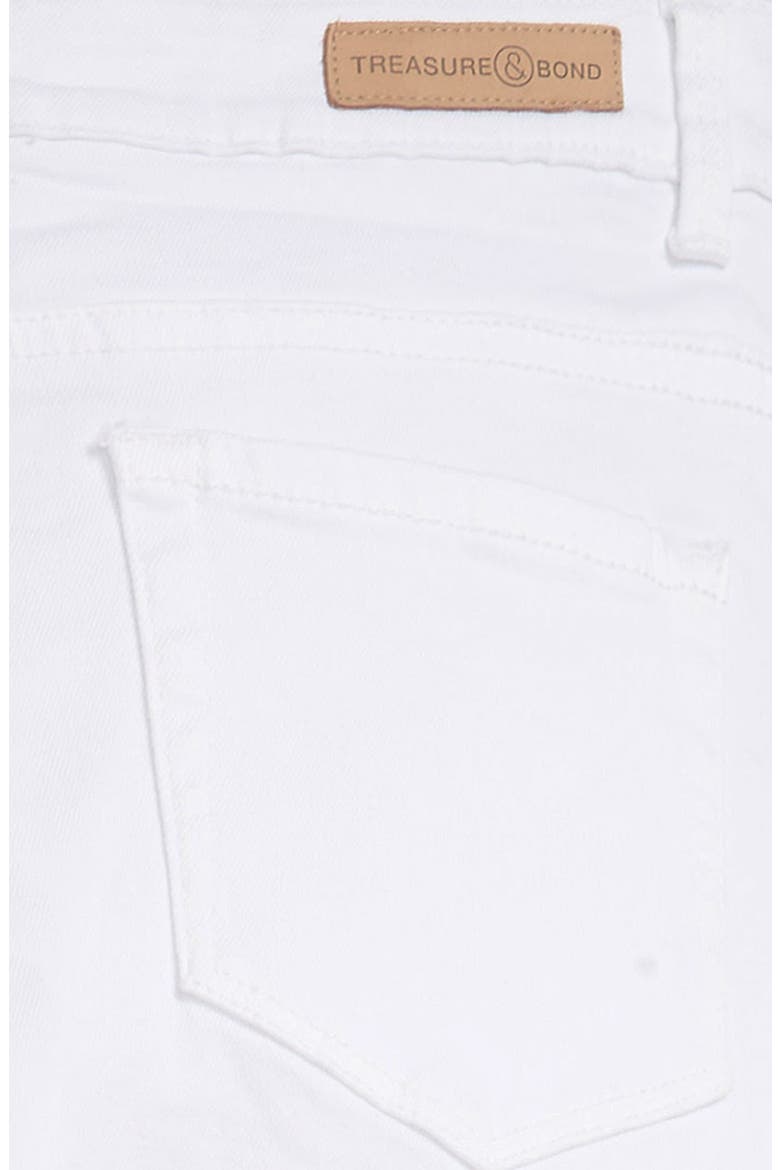 Treasure&Bond Crop Girlfriend Jeans, Alternate, color, WHITE