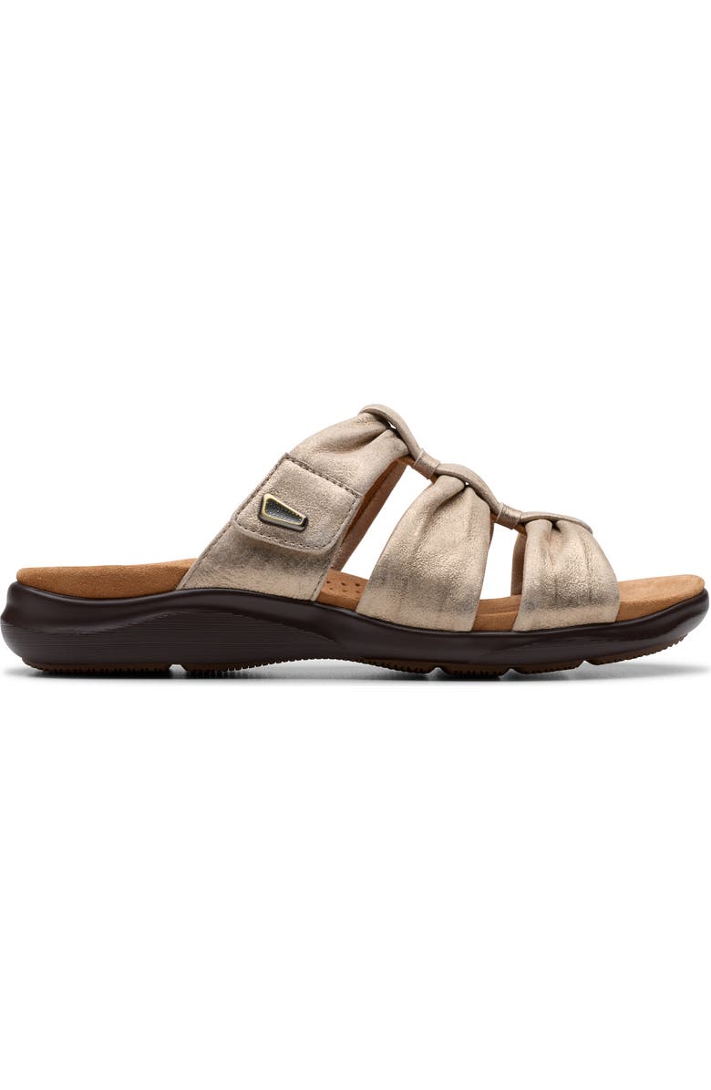 Clarks<sup>®</sup> Kitly Slide Sandal, Alternate, color, Metallic Leather