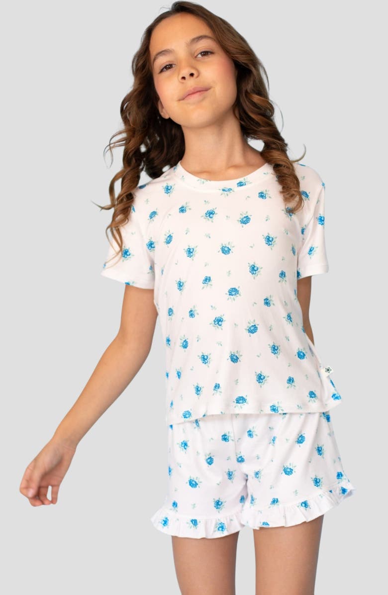 PixieLane Kids' Simply Soft Easy T-Shirt, Alternate, color, Ivory Blue Floral