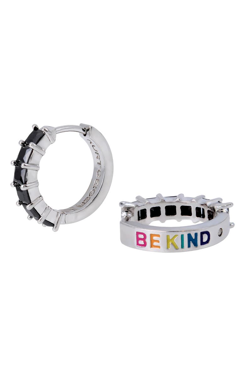 Kurt Geiger London Crystal Huggie Hoop Earrings, Main, color, 