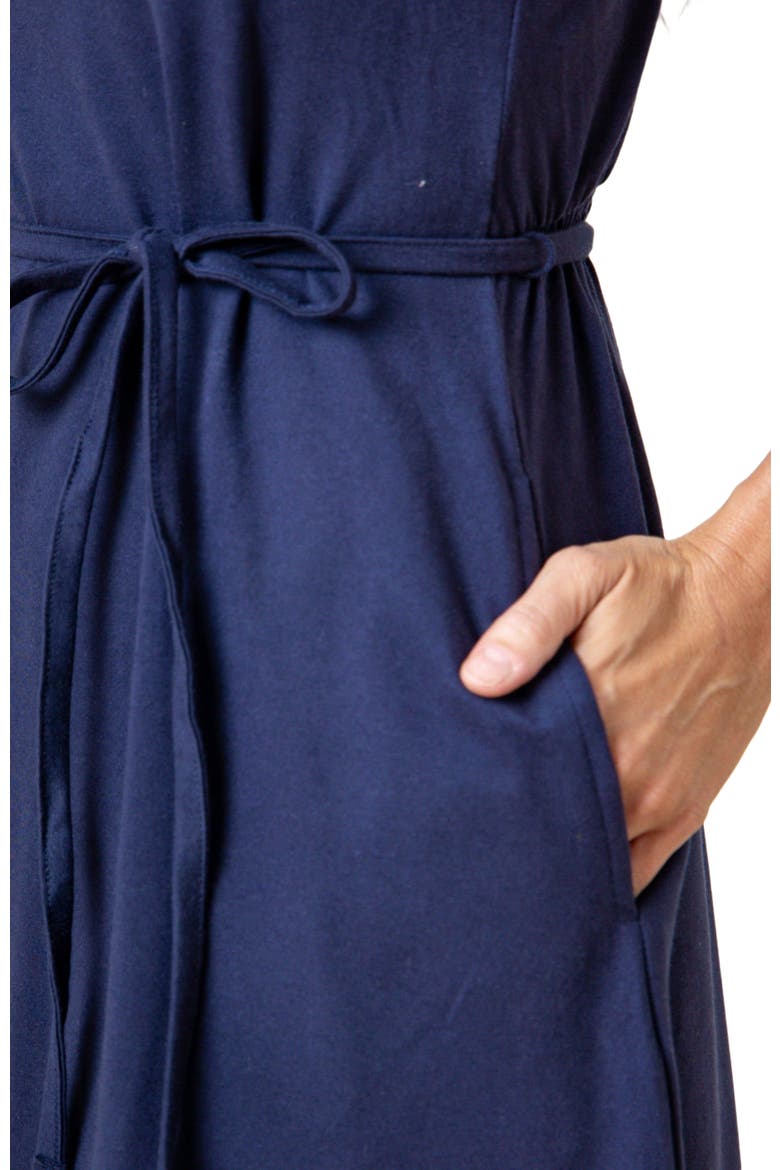 Women's Organic Knit Flounce Dress, Alternate, color, Navy Flutter Sleeve