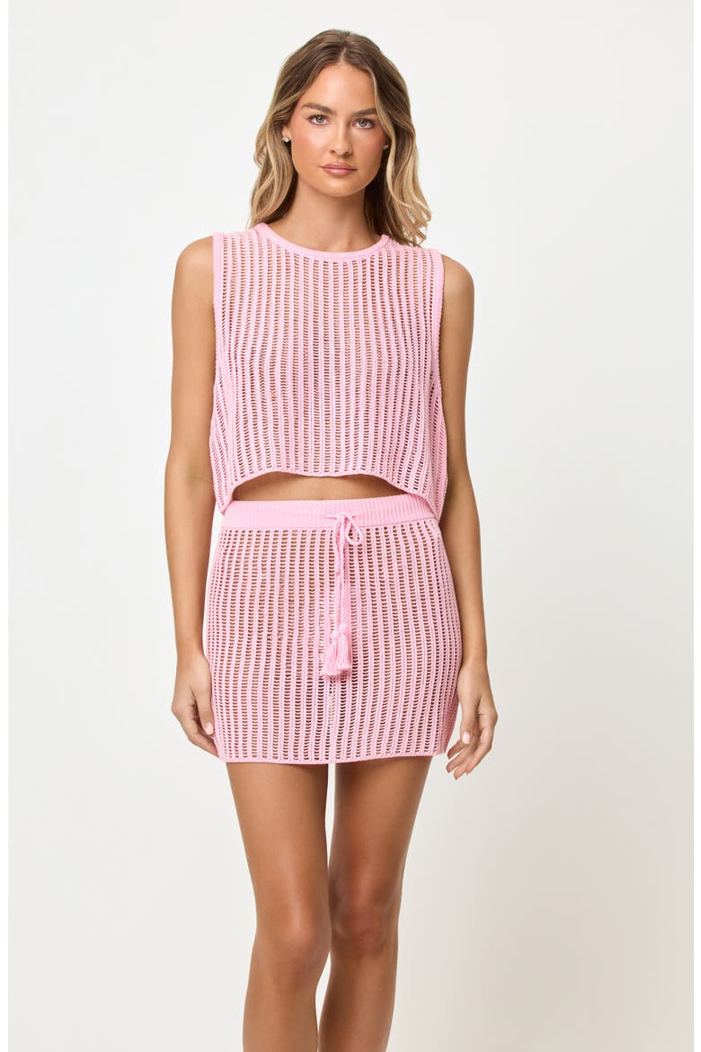 Sander Open Stitch Cover-Up Tank, Alternate, color, ROSEWATER