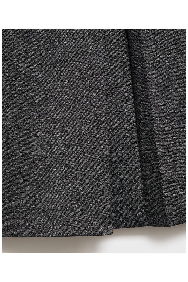 Pleated A-Line Midi Skirt, Alternate, color, GREY