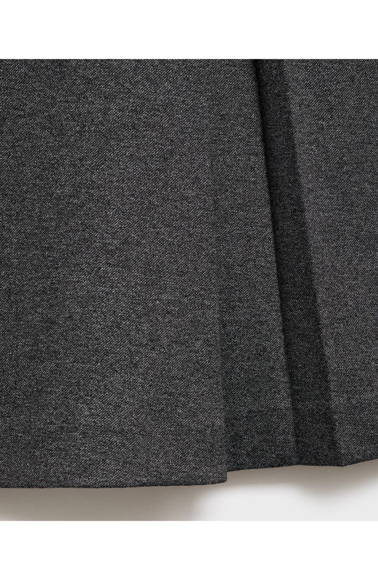 MANGO Pleated A-Line Midi Skirt, Alternate, color, Grey