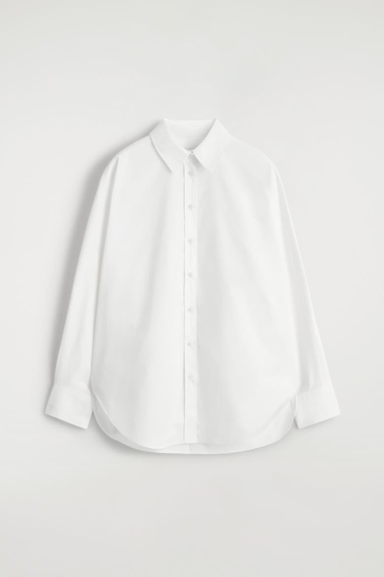 Relaxed Cotton Shirt, Alternate, color, WHITE