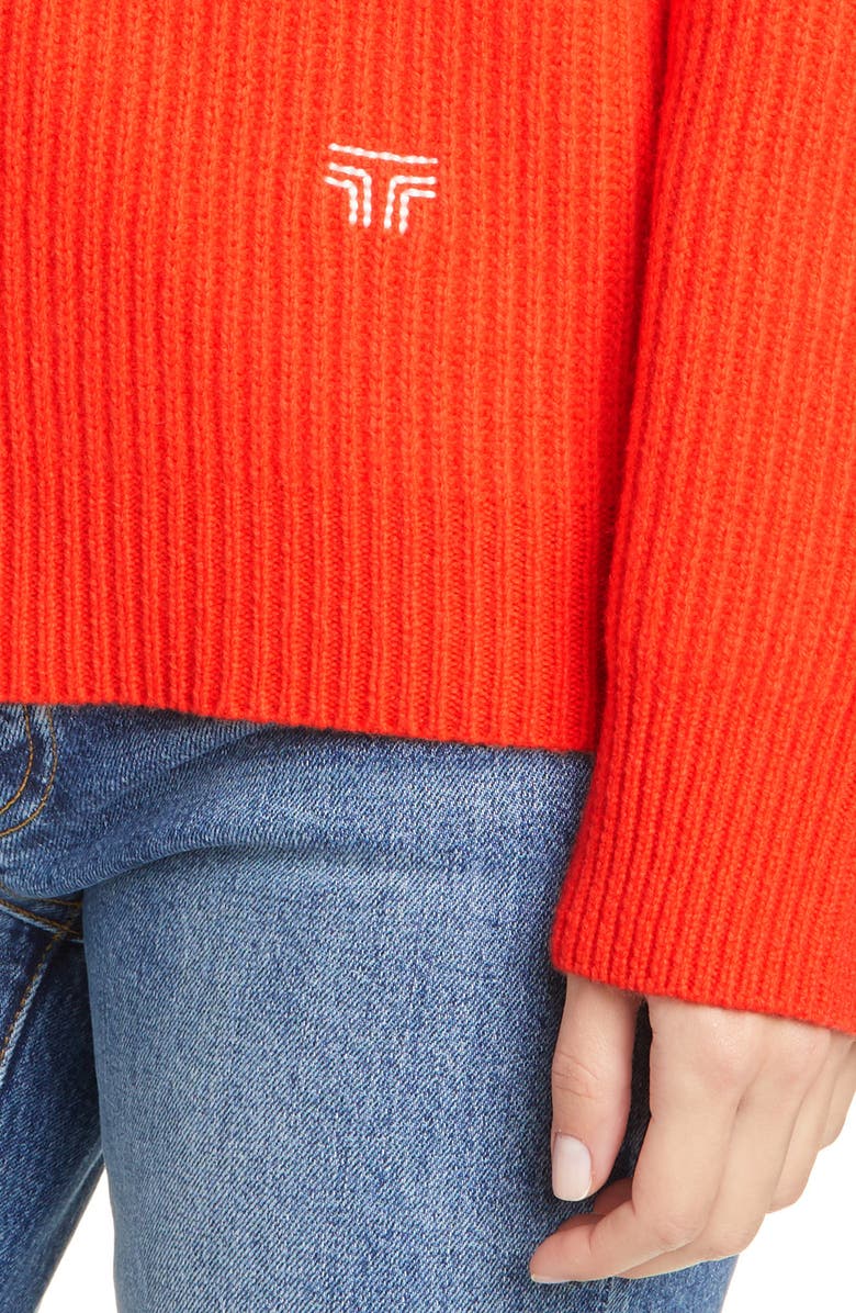 Tory Sport by Tory Burch Tory Sport Ribbed Merino Wool Sweater, Alternate, color, 