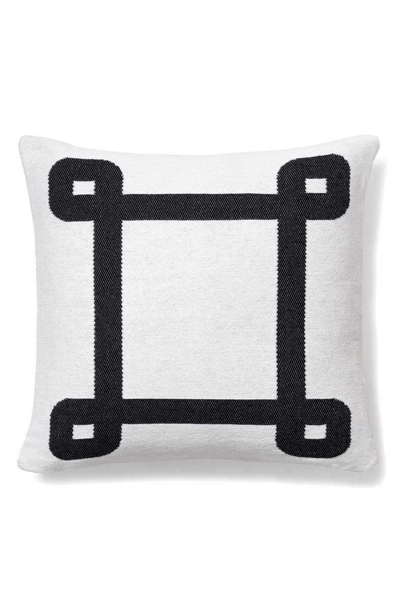Brooks Brothers Geo Border Decorative Throw Pillow, Main, color, White