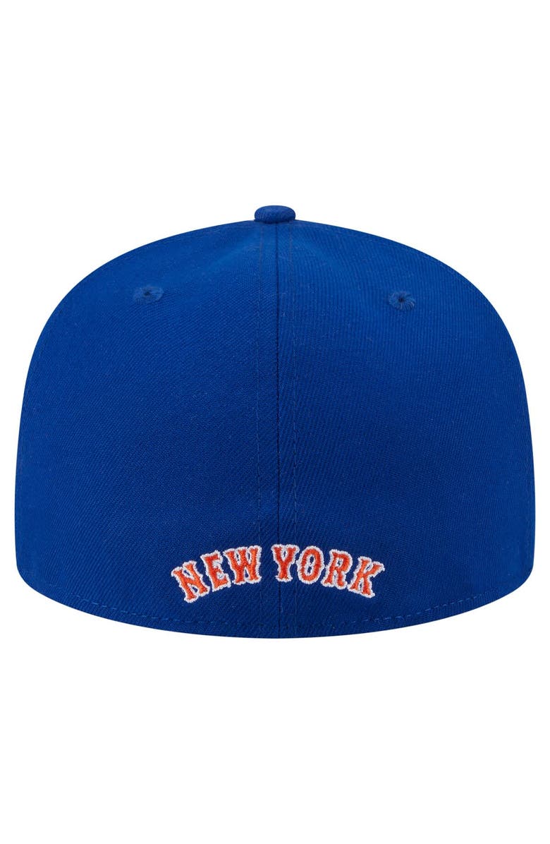 New Era Men's New Era Royal New York Mets Overlap 59FIFTY Fitted Hat, Alternate, color,