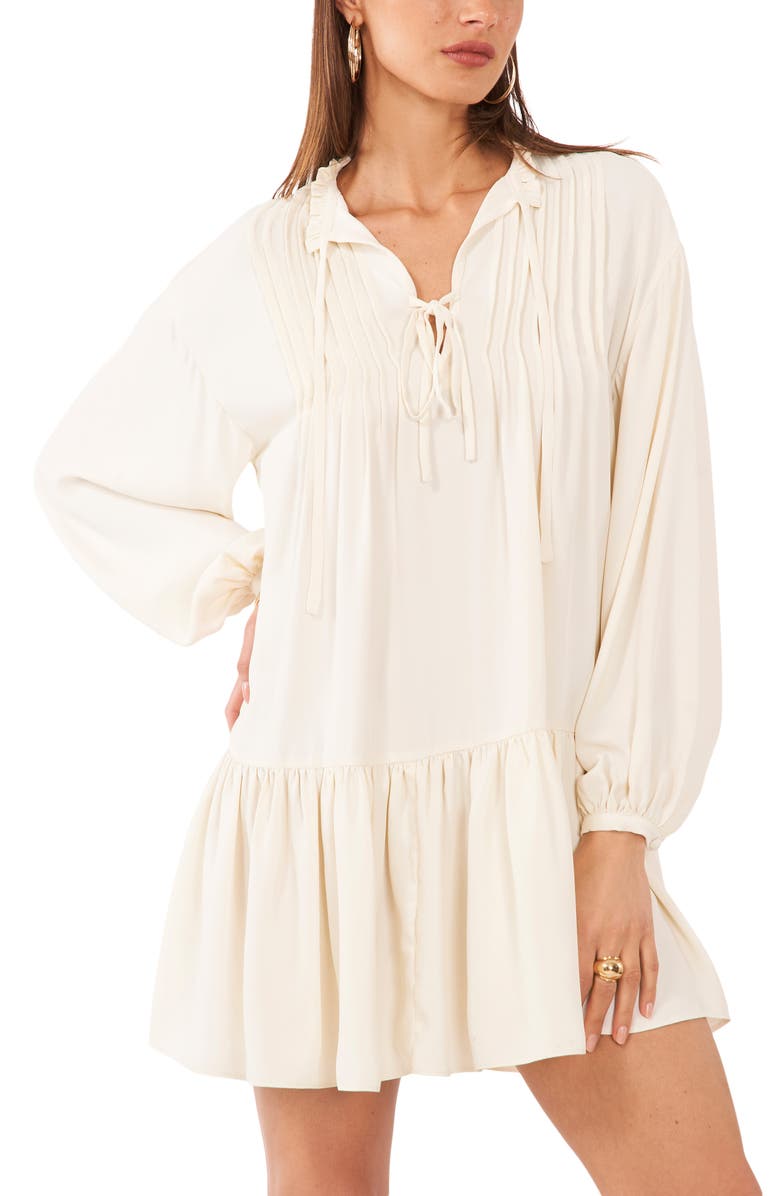 1.STATE Long Sleeve Trapeze Minidress, Alternate, color, 