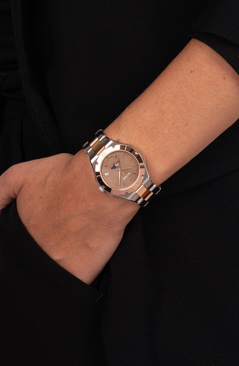 Balmain Be Balmain Moonphase Bracelet Watch, 33mm, Alternate, color, 