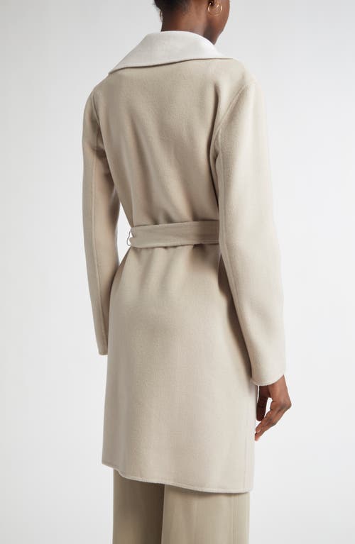 St John St. John Collection Two-tone Double Face Wool & Cashmere Coat In Neutral