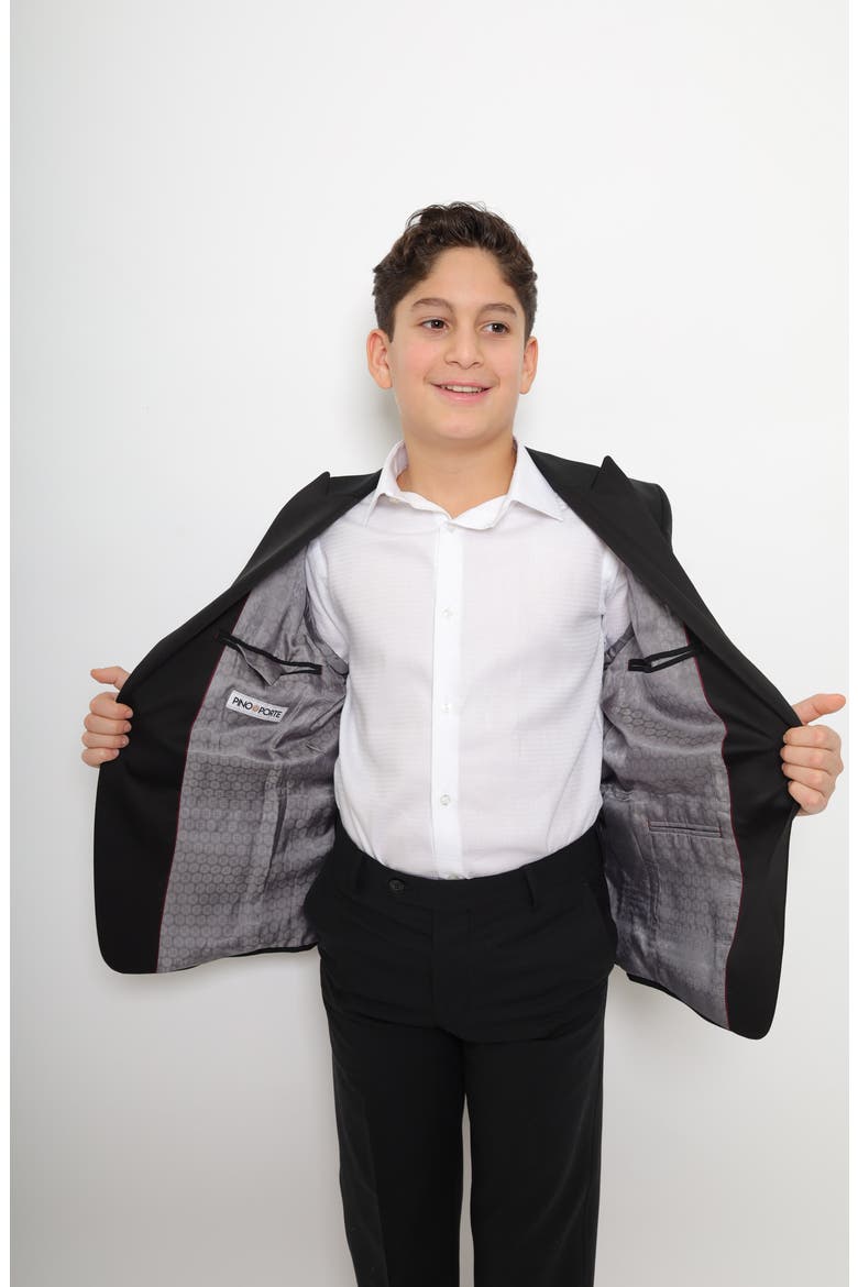 Kids' Z33 Wool Blend Tuxedo, Alternate, color, BLACK