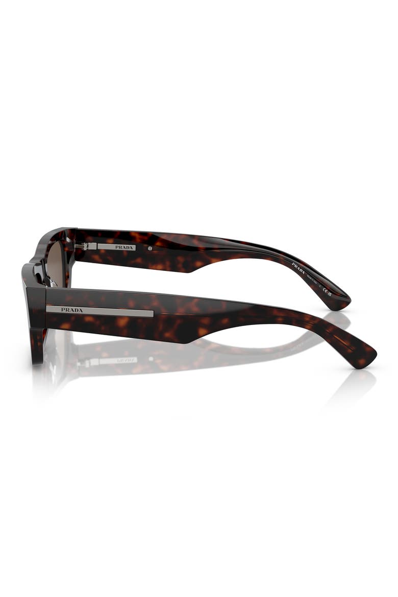 56mm Rectangular Polarized Sunglasses, Alternate, color, HAVANA