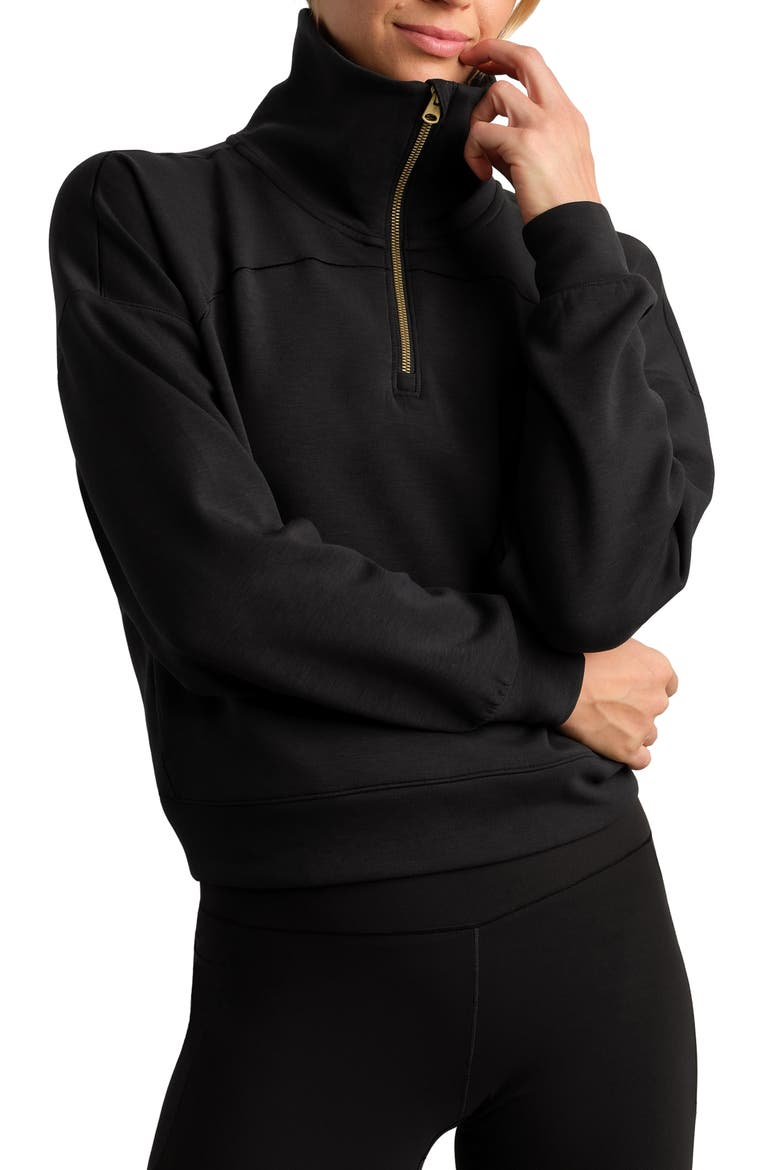DreamGlow Half Zip, Main, color, PURE BLACK