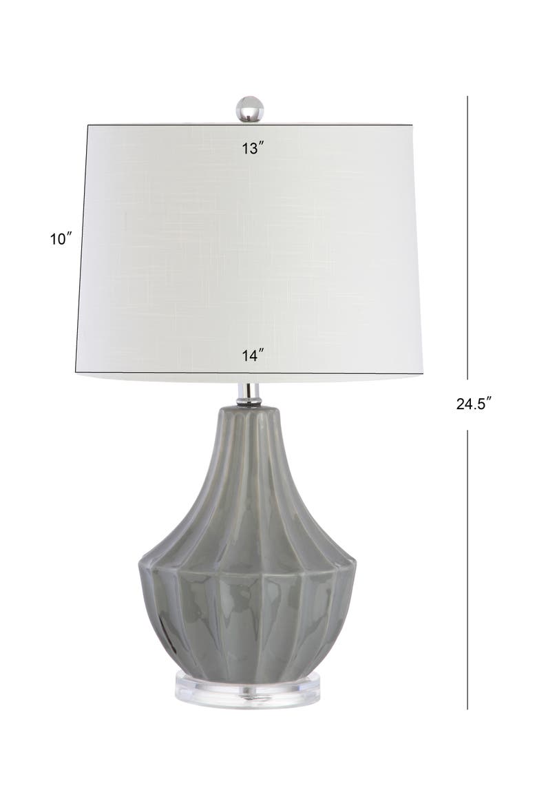Tate Ceramic LED Table Lamp, Main, color, Gray