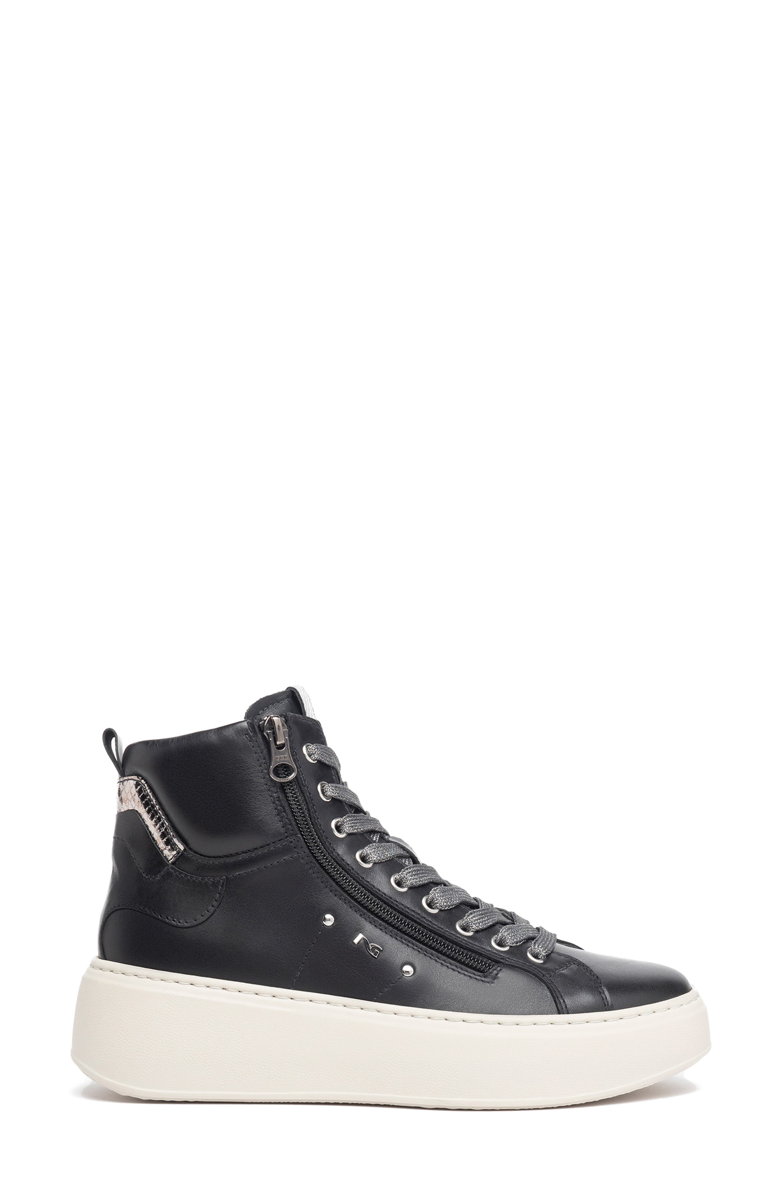 NeroGiardini High Top Wedge Sneaker, Alternate, color, 