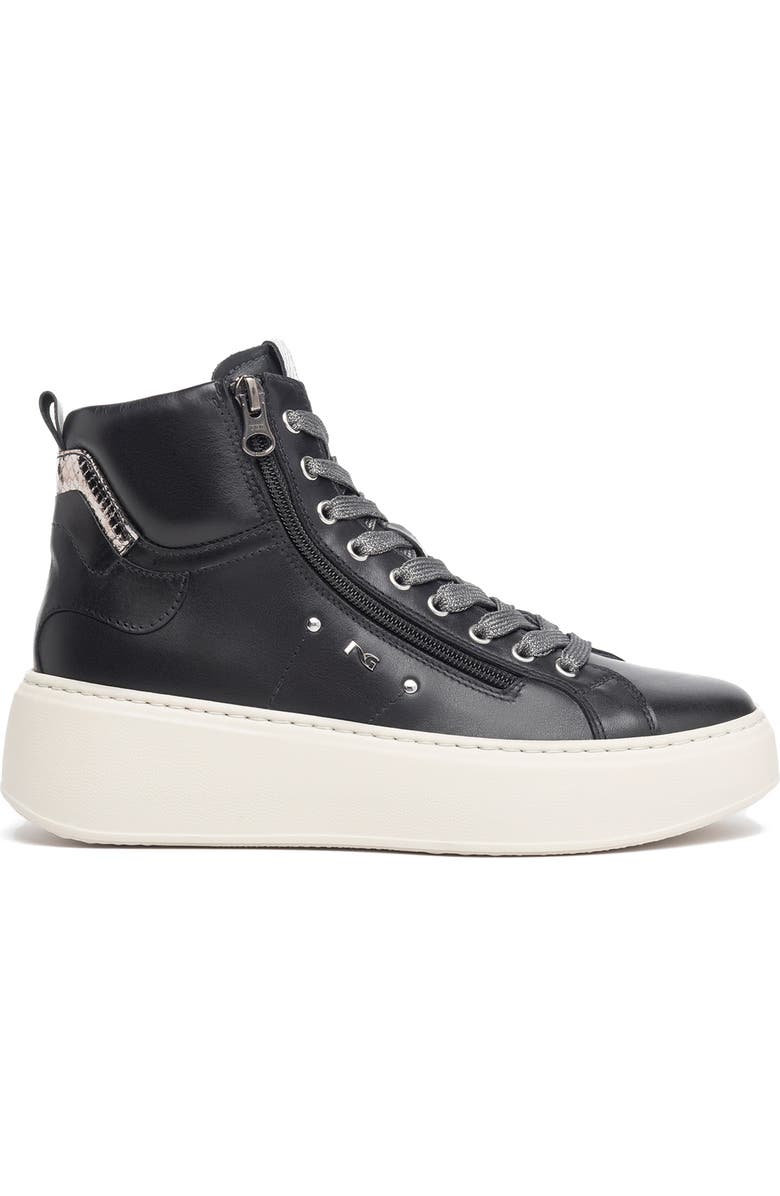 NeroGiardini High Top Wedge Sneaker, Alternate, color,
