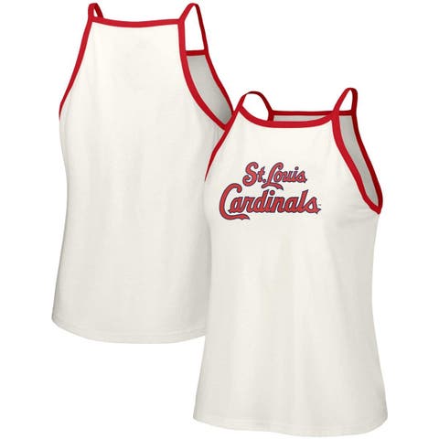 Women's Lusso  White St. Louis Cardinals Nadine Halter Tank Top