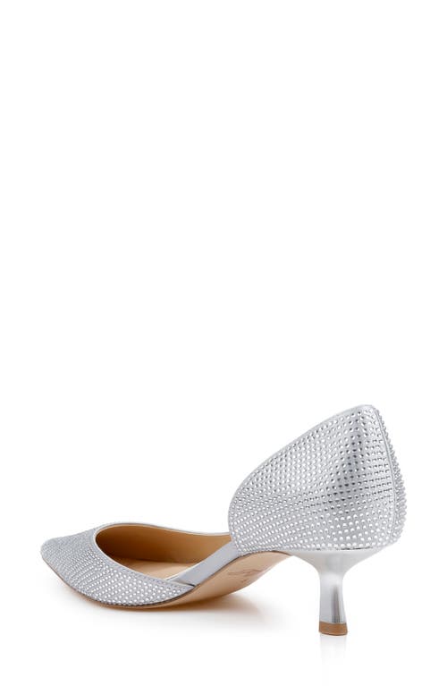 Jewel Badgley Mischka Women's Teegan Pointed Toe Pumps In Silver Satin