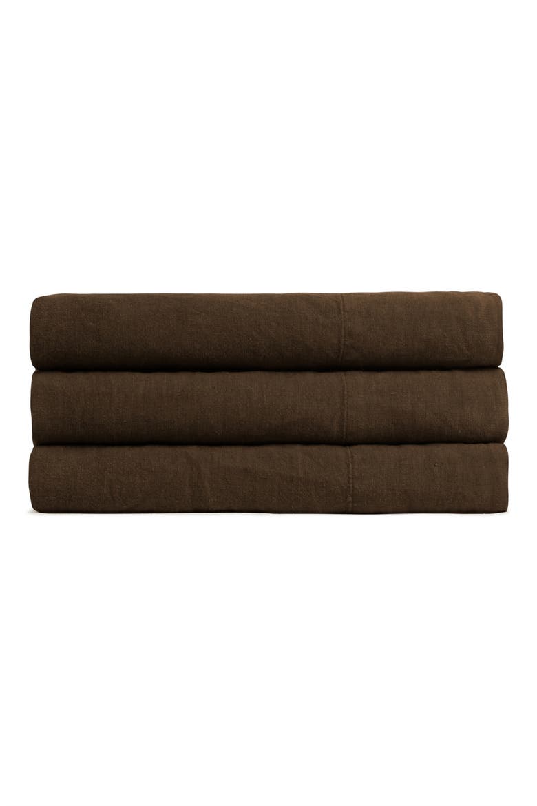 Linen Flat Sheet, Main, color, JAVA