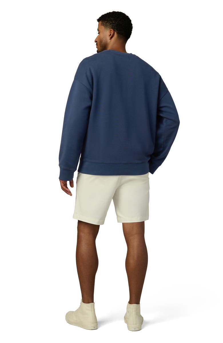 Joe's Embroidered Logo Patch Sweatshirt, Alternate, color, Dress Blues