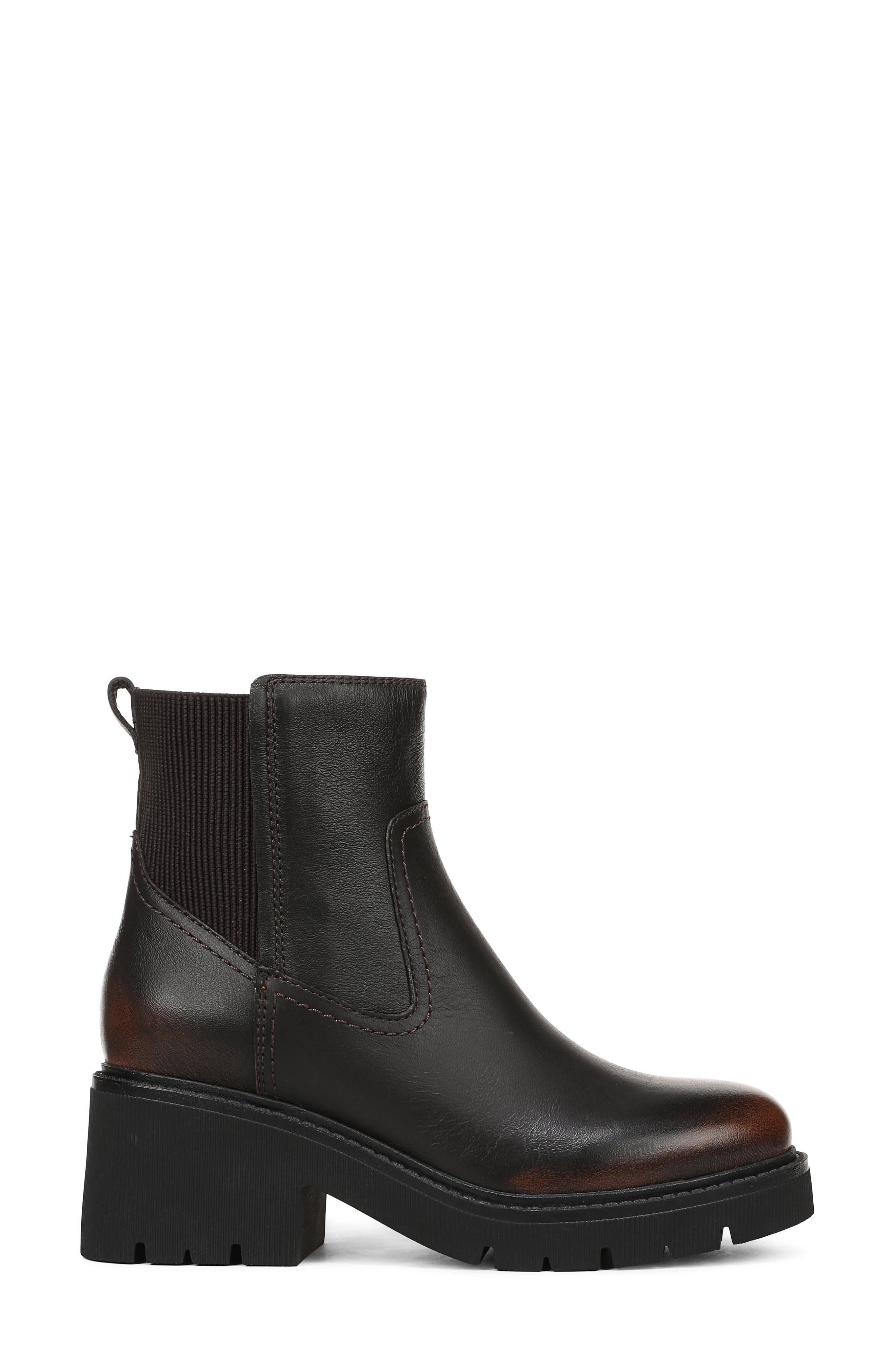 Juni Leather Chelsea Boot, Alternate, color, BLACK BROWN WR LEATH