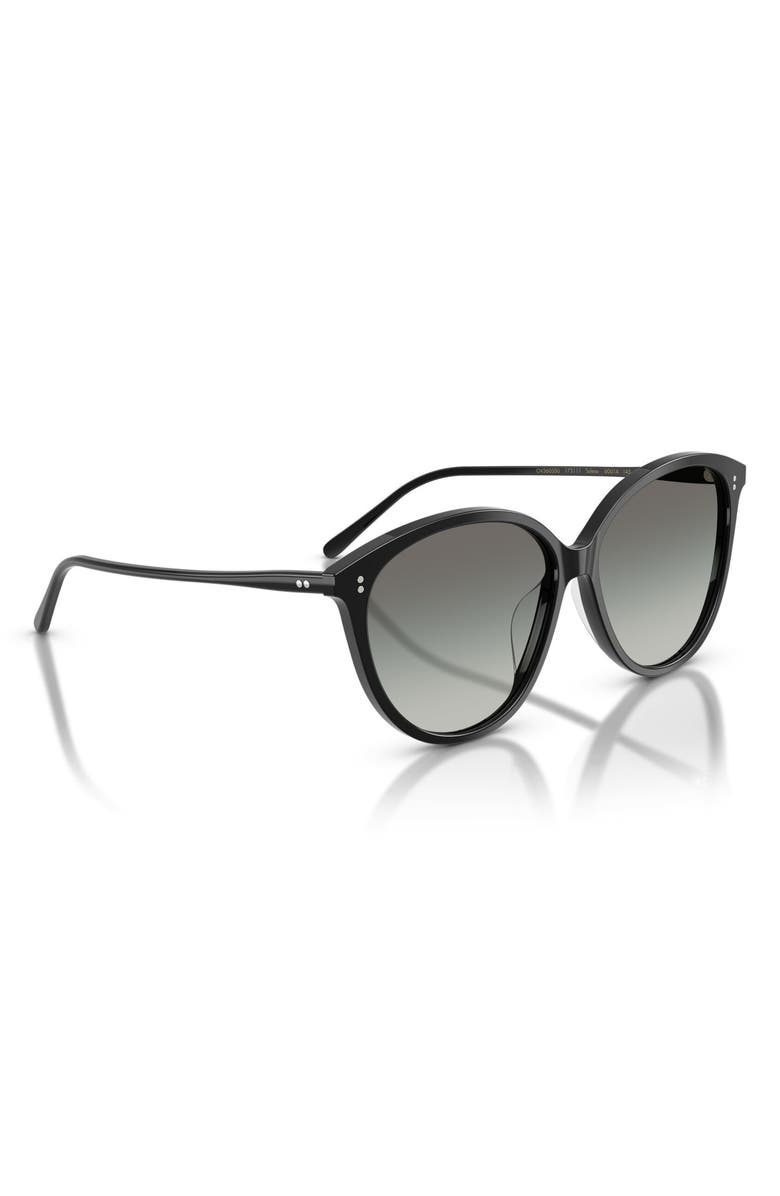 Oliver Peoples Soleau 60mm Butterfly Sunglasses, Alternate, color, Black / Grey Gradient
