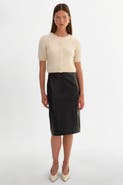 LAMARQUE LUCIANA | Faux Leather Pencil Skirt